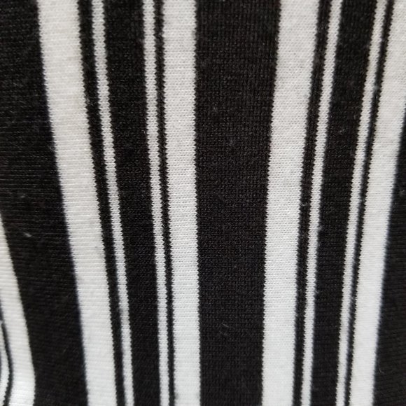 FANG top Small striped scalloped hems v-neck knit Y2K VINTAGE - Picture 10 of 13